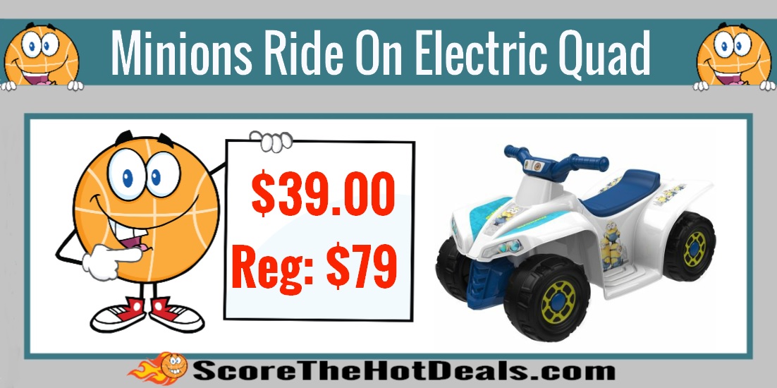 Minions 6 Volt Little Quad Electric Battery Powered Ride On