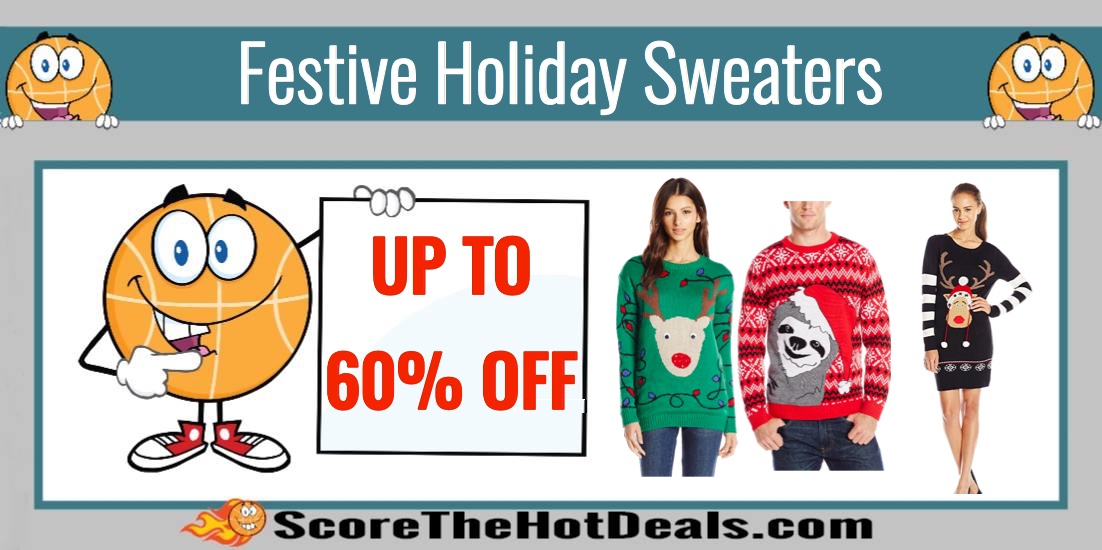 Up to 60% off Festive Holiday Sweaters