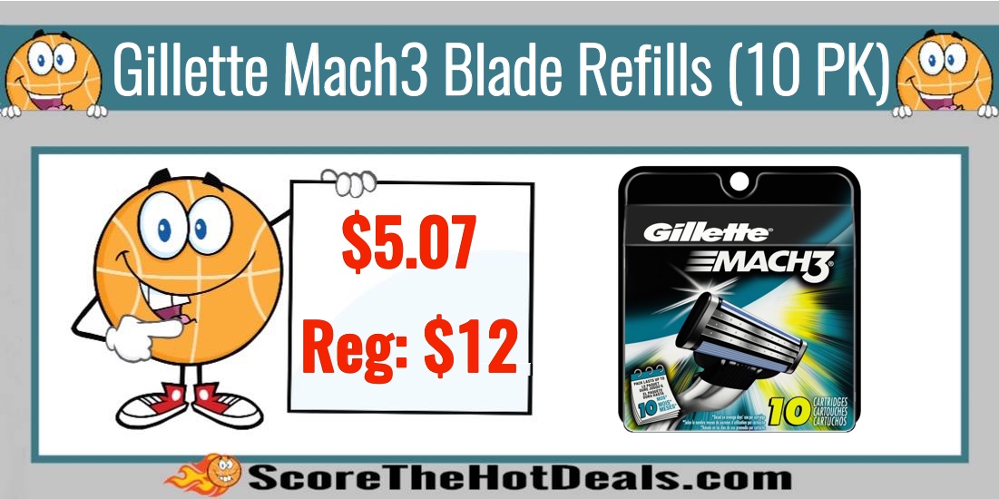 Gillette Mach3 Men's Razor Blade Refills (10 Count)