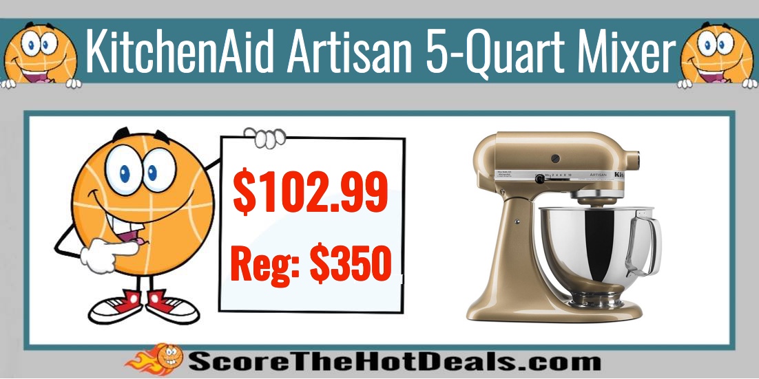 KitchenAid Artisan 5Quart Stand Mixer Score The Hot Deals