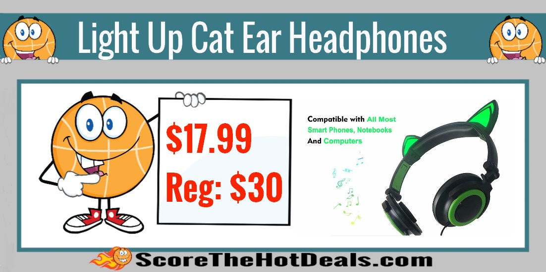 Light Up Cat Ear Headphones