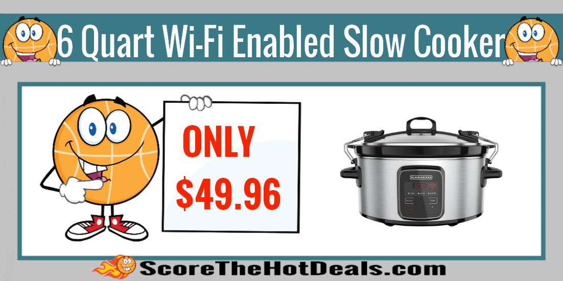 BLACK+DECKER WiFi Enabled 6 Quart Slow Cooker