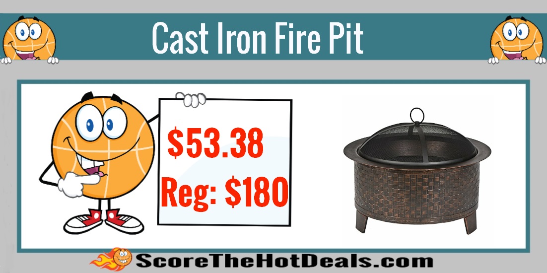 Cobraco Woven Base Cast Iron Fire Pit