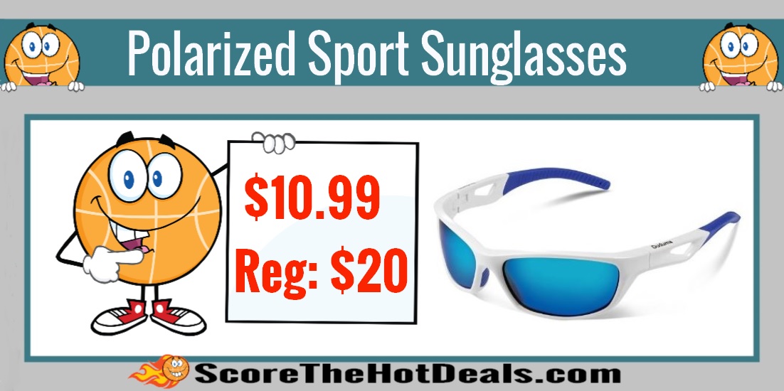 Polarized Flexible Lightweight Frame Sport Sunglasses