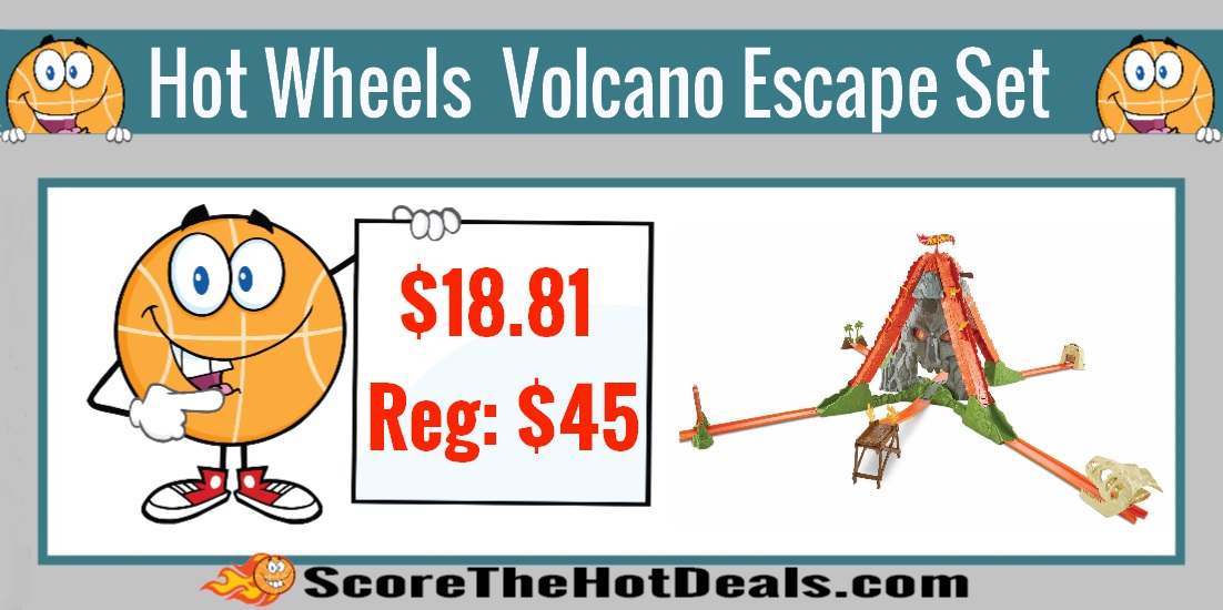 Hot Wheels Track Builder Volcano Escape Trackset