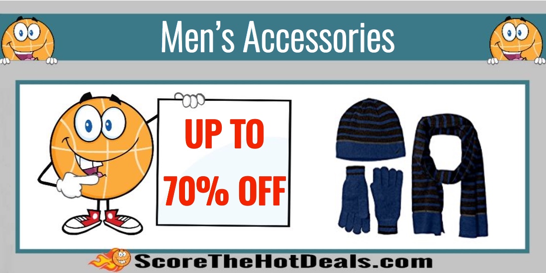 up to 70% off men's accessories