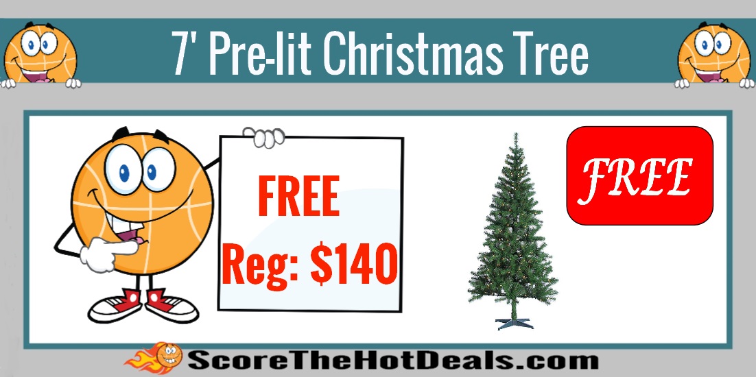  7' Pre-lit Christmas Tree