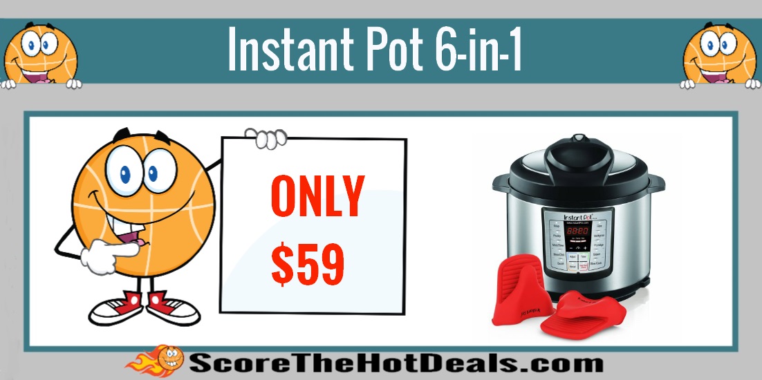 Instant Pot 6-in-1 Pressure Cooker With Mini Mitts