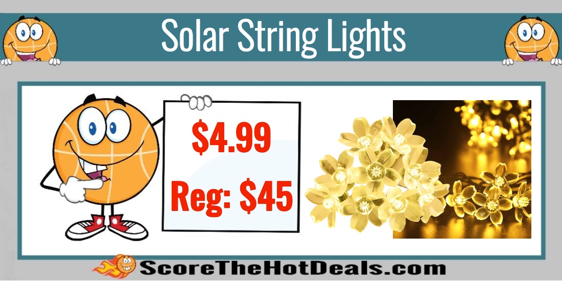 White Blossom Solar String Lights (15 FT)
