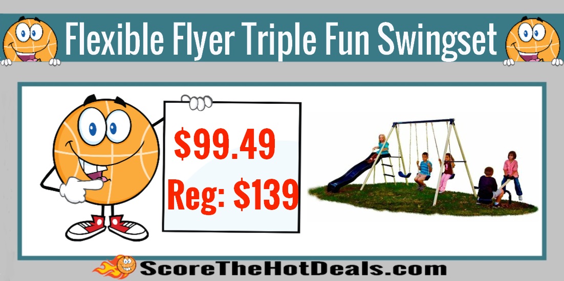Flexible Flyer Triple Fun Swingset