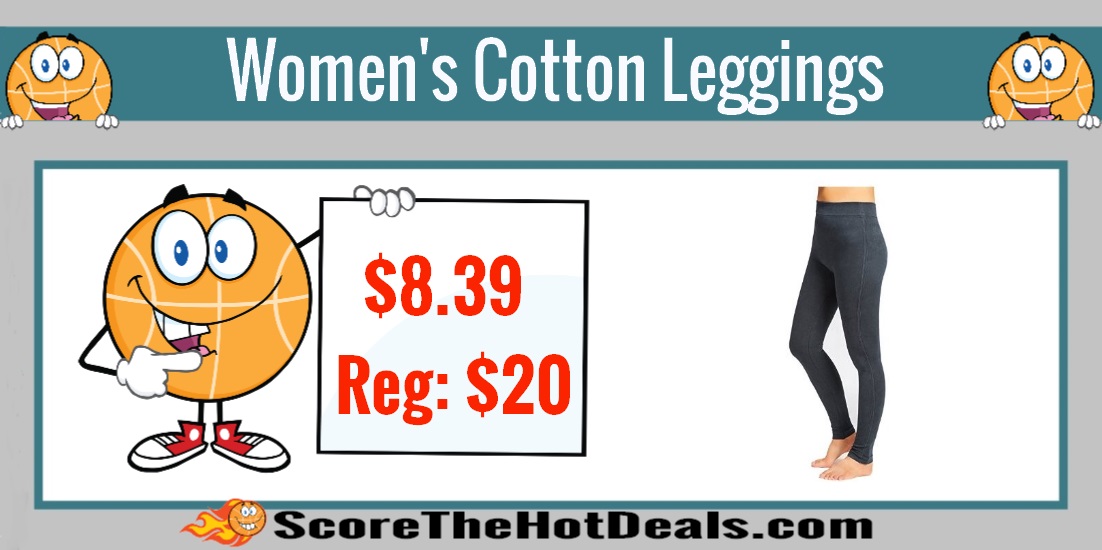 Womens Low Waisted Slimming Cotton Leggings
