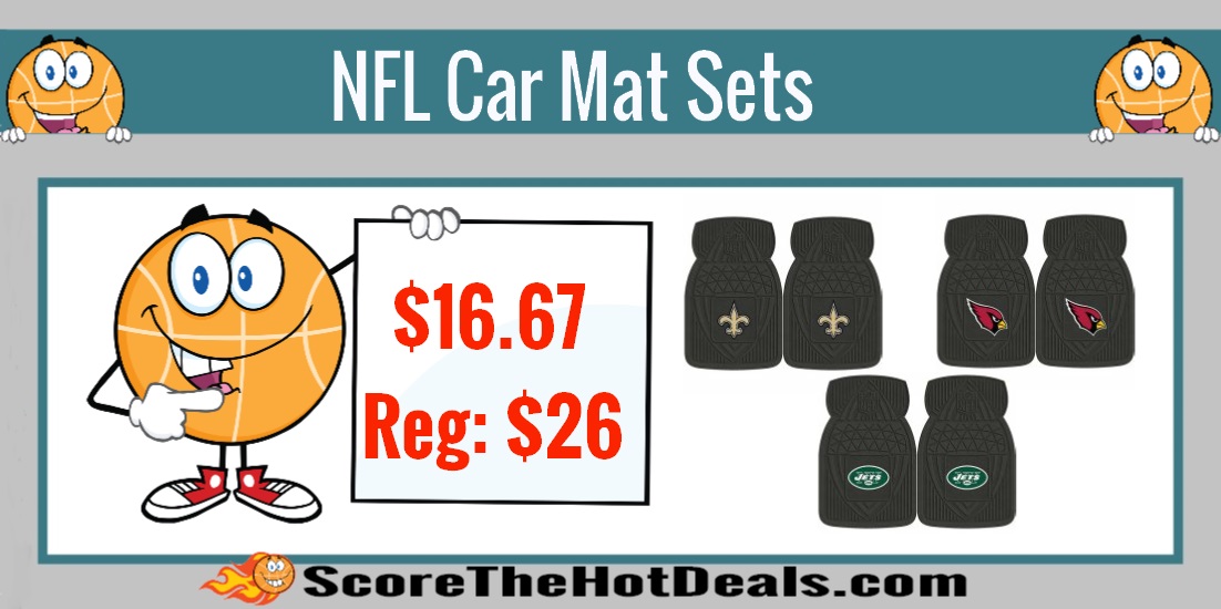 NFL Heavy Duty Vinyl Car Mat Sets
