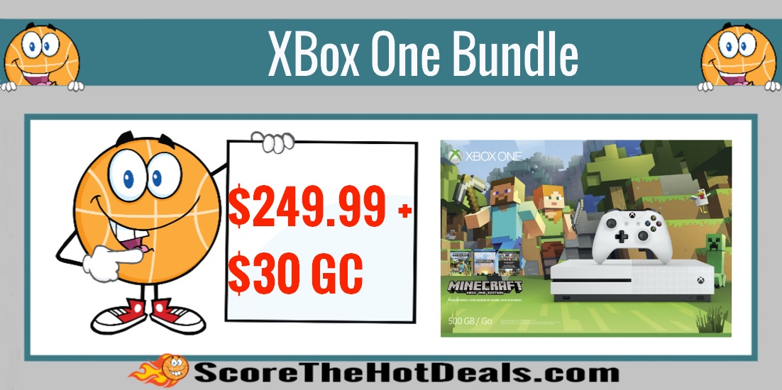 Microsoft Xbox One S 500GB Minecraft Favorites Console Bundle