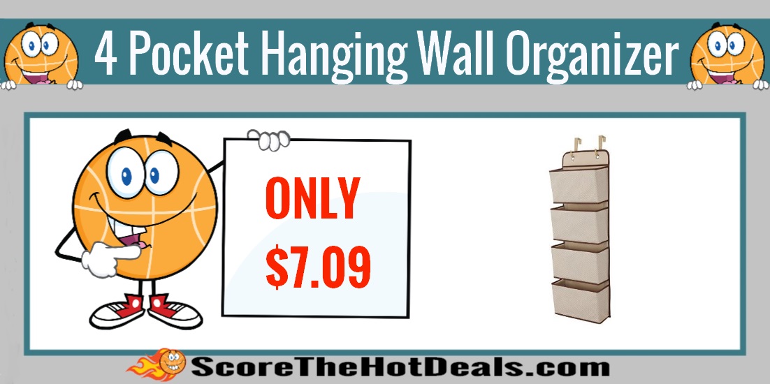 4 Pocket Hanging Wall Organizer