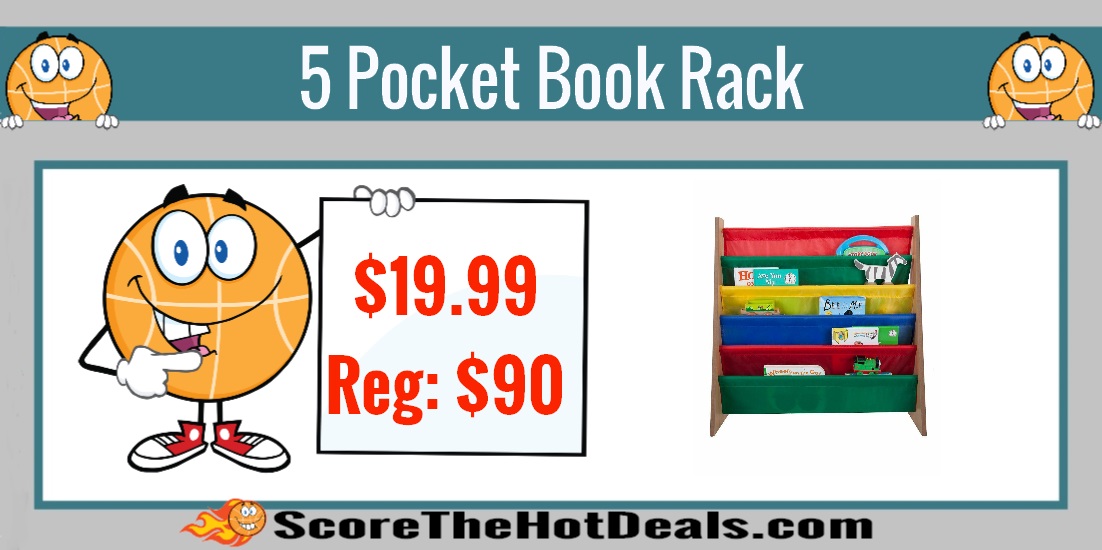 Kids 5 Pocket Book Rack