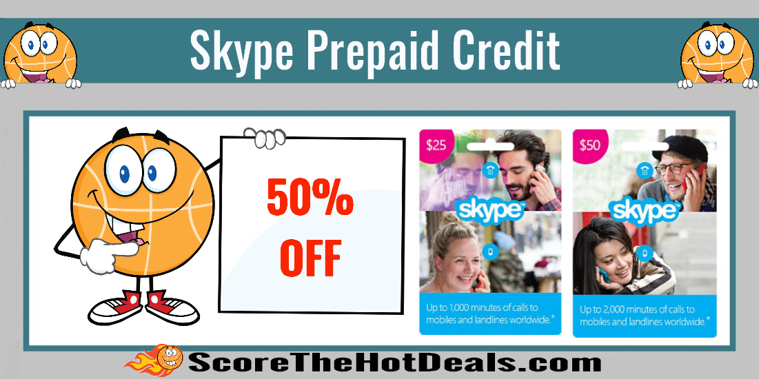 50% Off on Skype Prepaid Digital Code