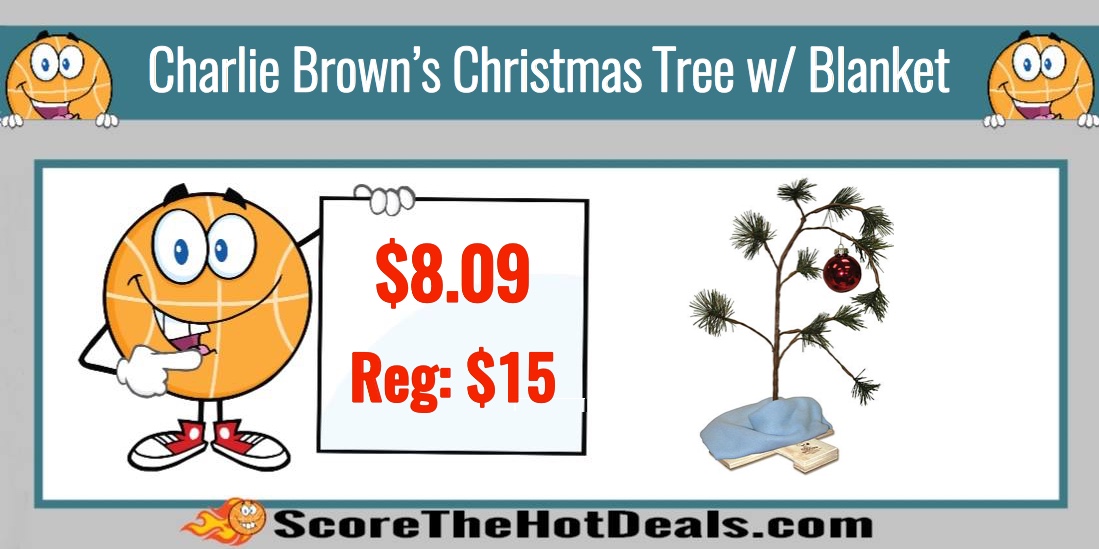 Peanuts 24" Charlie Brown's Christmas Tree With Blanket and Red Ornament
