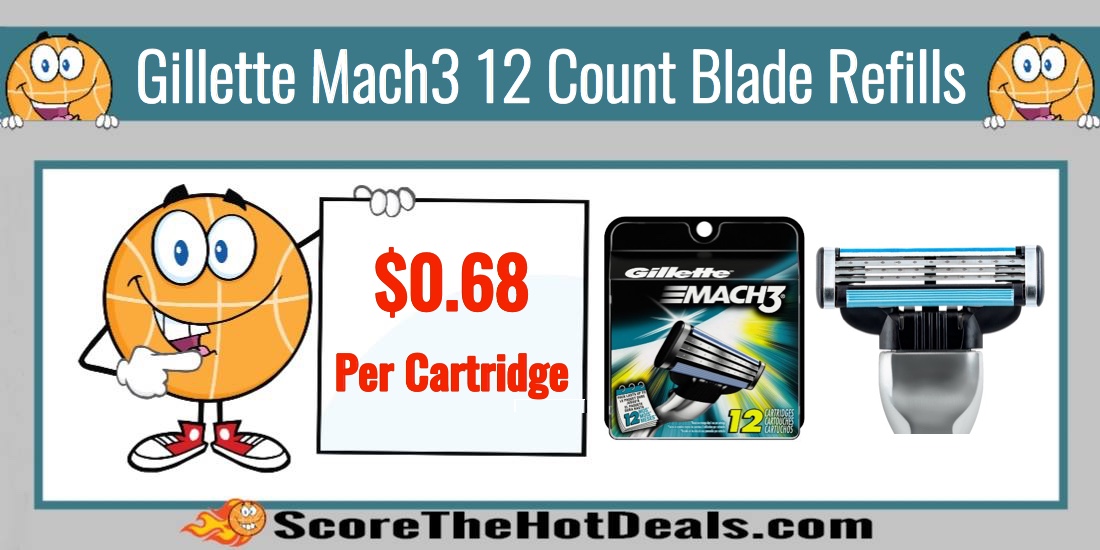 Gillette Mach3 12 Count Razor Blade Refills