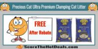 FREE Precious Cat Ultra Premium Clumping Cat Litter after Rebate for New Customers!