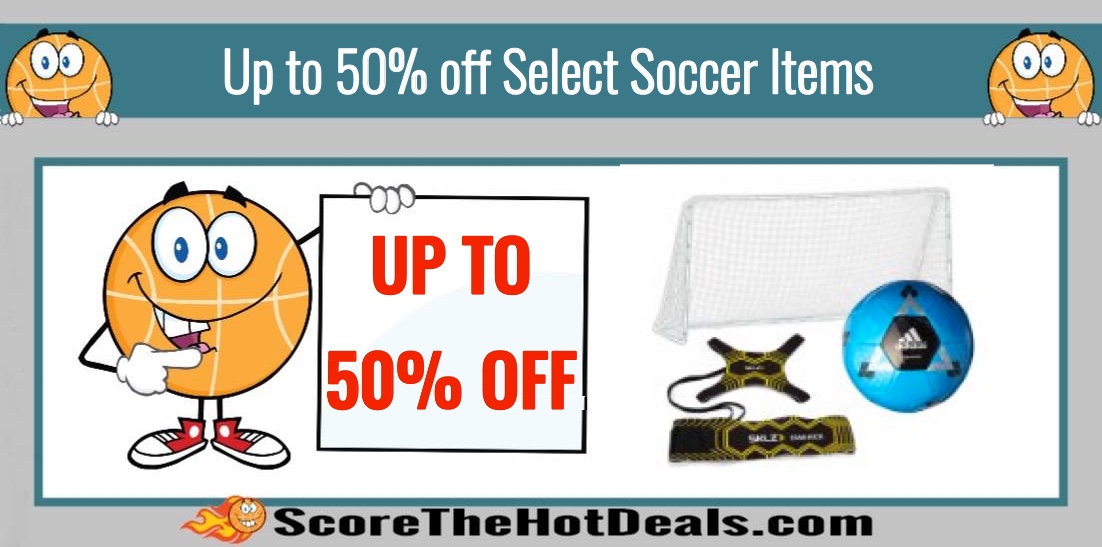 Save up to 50% off Soccer Items