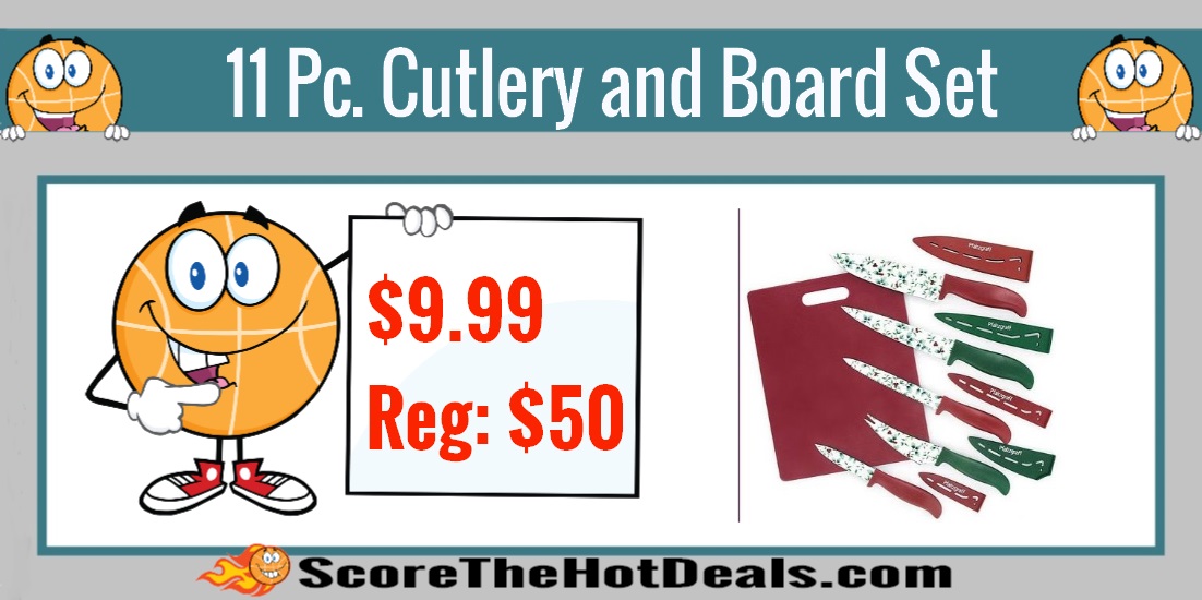Pfaltzgraff 11-pc. Winterberry Cutlery And Board Set