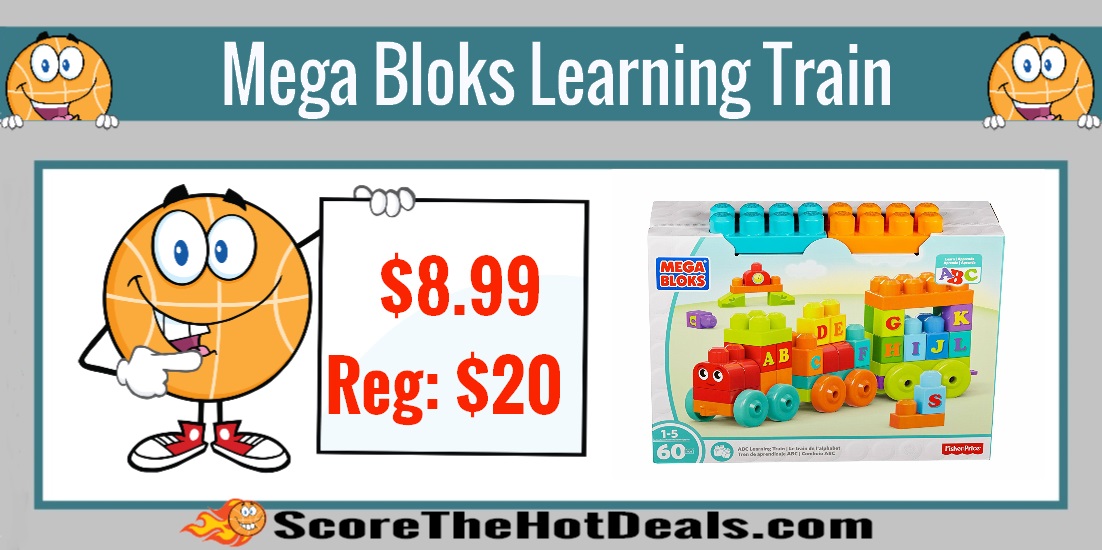 Mega Bloks ABC Learning Train Building Set