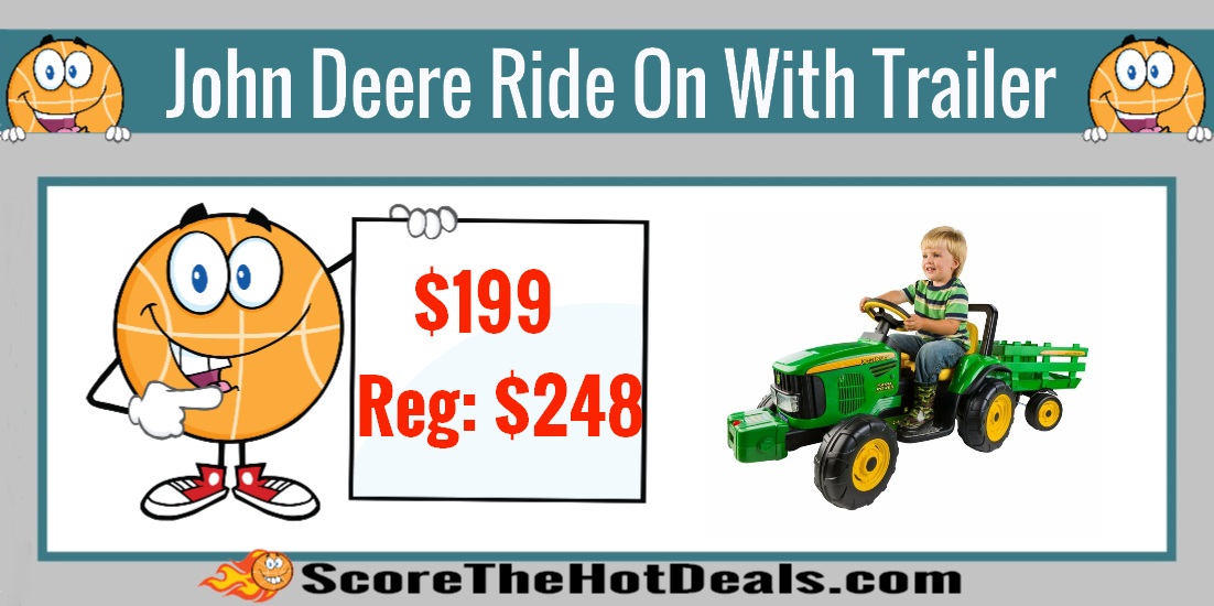 John Deere Ride On With Trailer