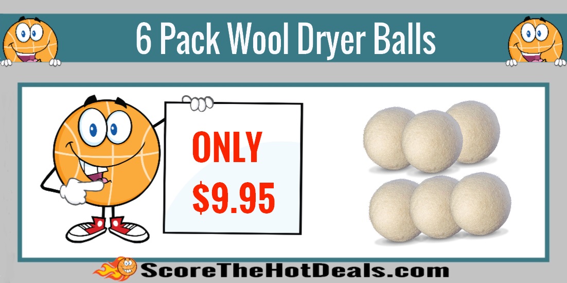 6 Pack Wool Dryer Balls