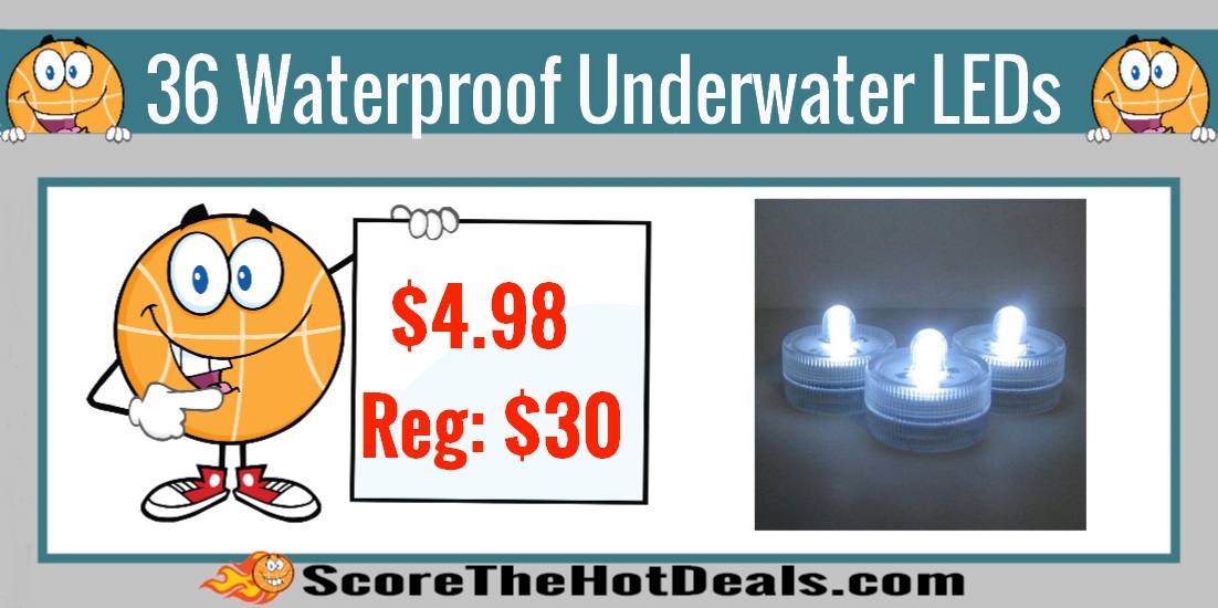 36 Waterproof Underwater LED Tea Lights