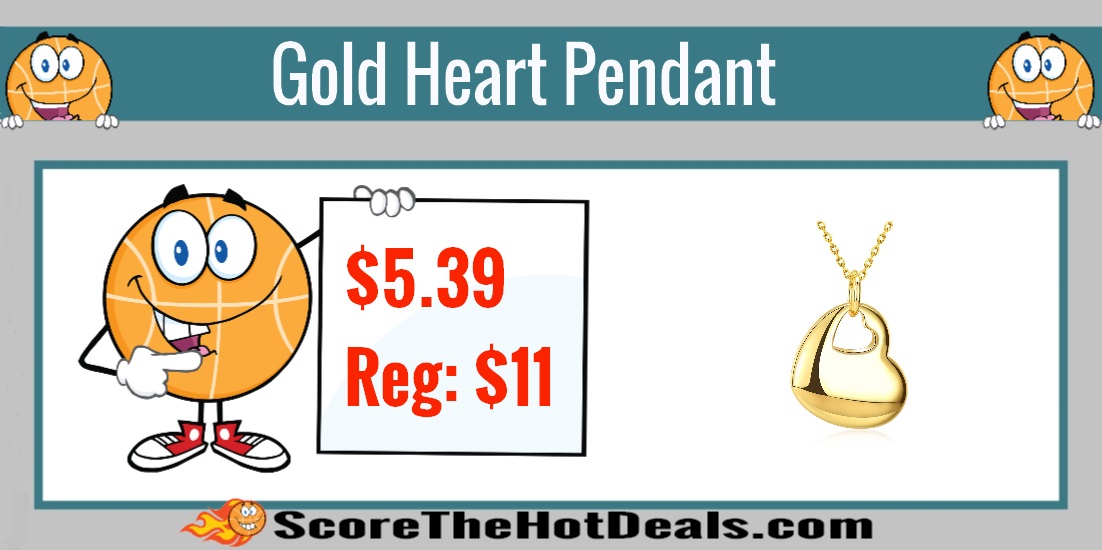 Gold Heart Pendant Necklace