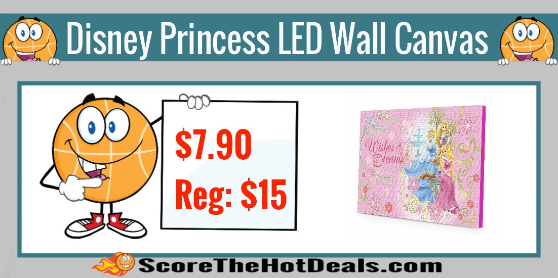 Disney Princess LED Light Up Wall Canvas ONLY 7.90 (Reg 15