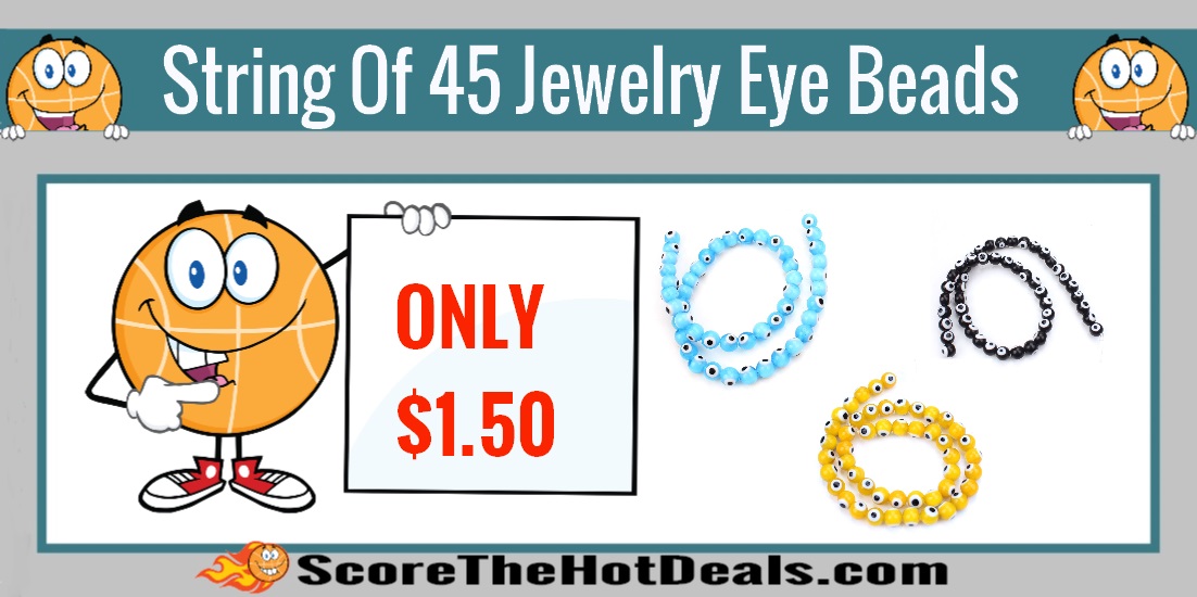 String Of 45 Jewelry Eye Beads