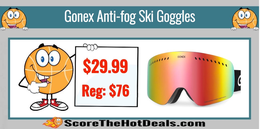 Gonex Anti-fog Ski Goggles