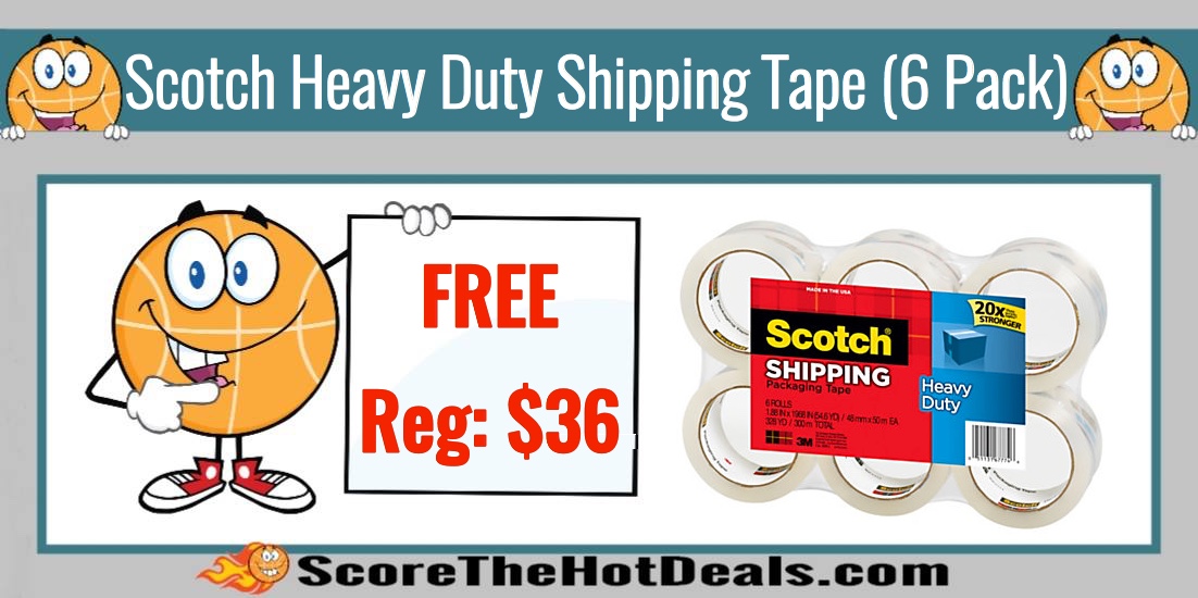 Scotch Heavy Duty Shipping Tape (6 Pack)