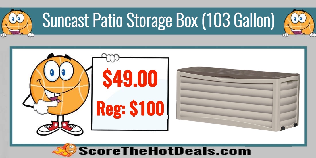 Suncast Patio Storage Box (100 Gallon)