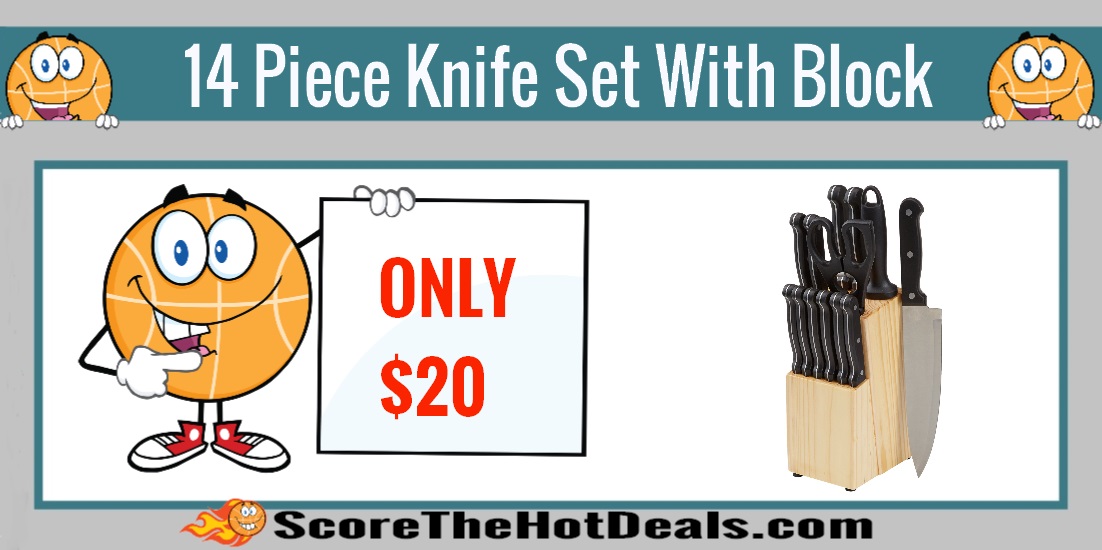 14 Piece Knife Set With Block