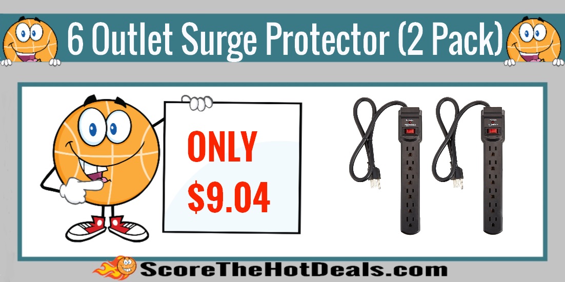 6 Outlet Surge Protector Power Strip