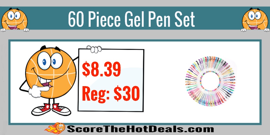 60 Piece Gel Pens