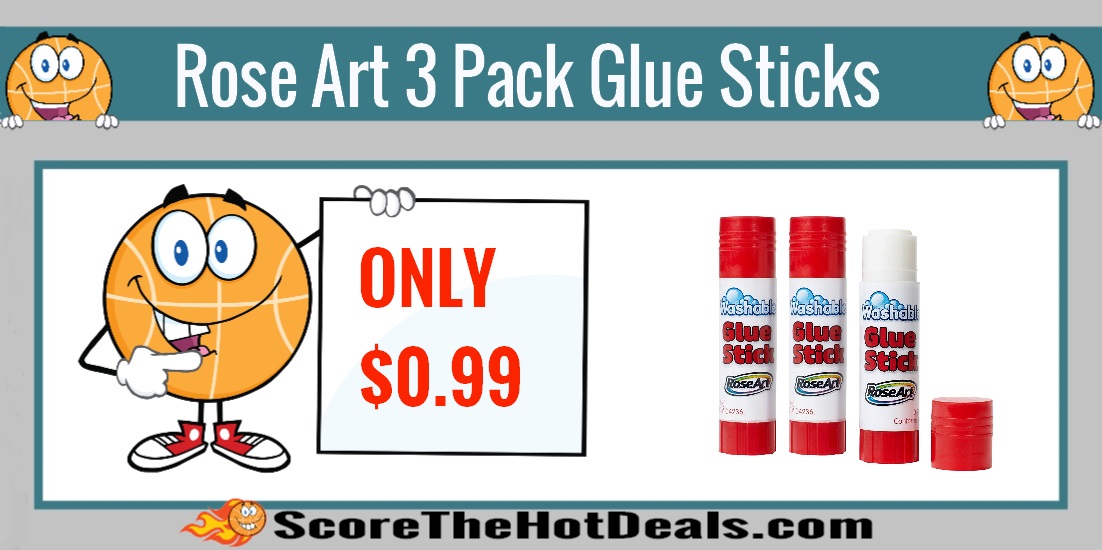 *WOW* Rose Art 3 Pack Glue Sticks ONLY 0.99! Score The Hot Deals