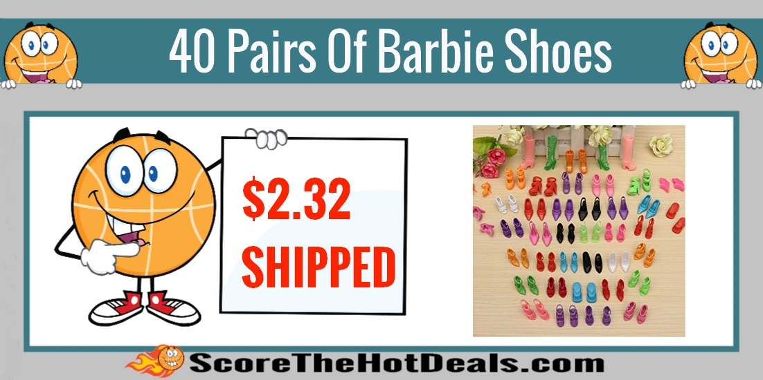 40 Pairs Of Barbie Shoes