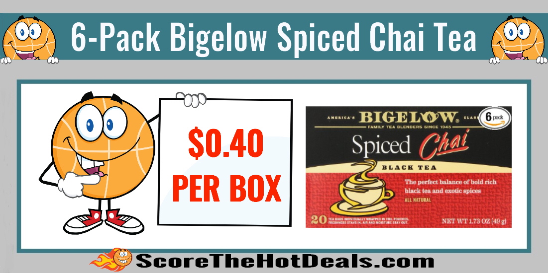 6-Pack 20-Count Bigelow Spiced Chai Tea