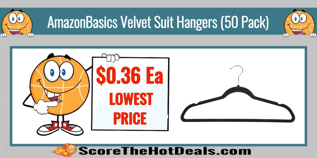 AmazonBasics Velvet Suit Hangers (50 Pack)