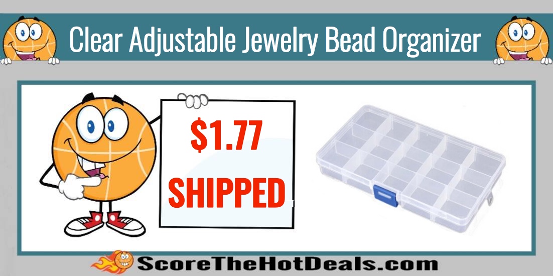 Clear Adjustable Jewelry Bead Organizer