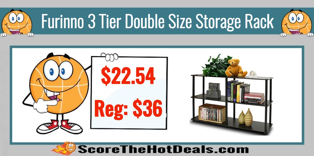 Furinno 3 Tier Double Size Storage Rack