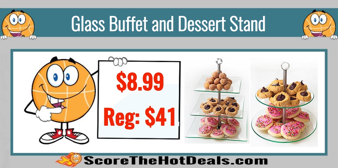 Chef Buddy Glass Buffet and Dessert Stand