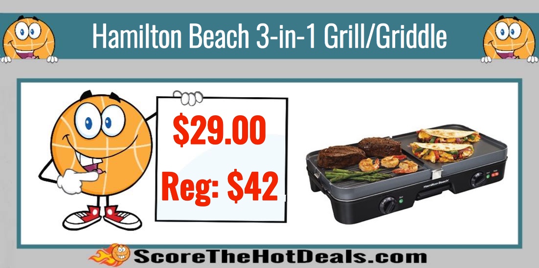 Hamilton Beach 3-in-1 Grill:Griddle