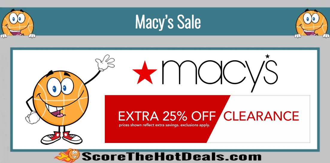 Macys: Extra 25% off Clearance!