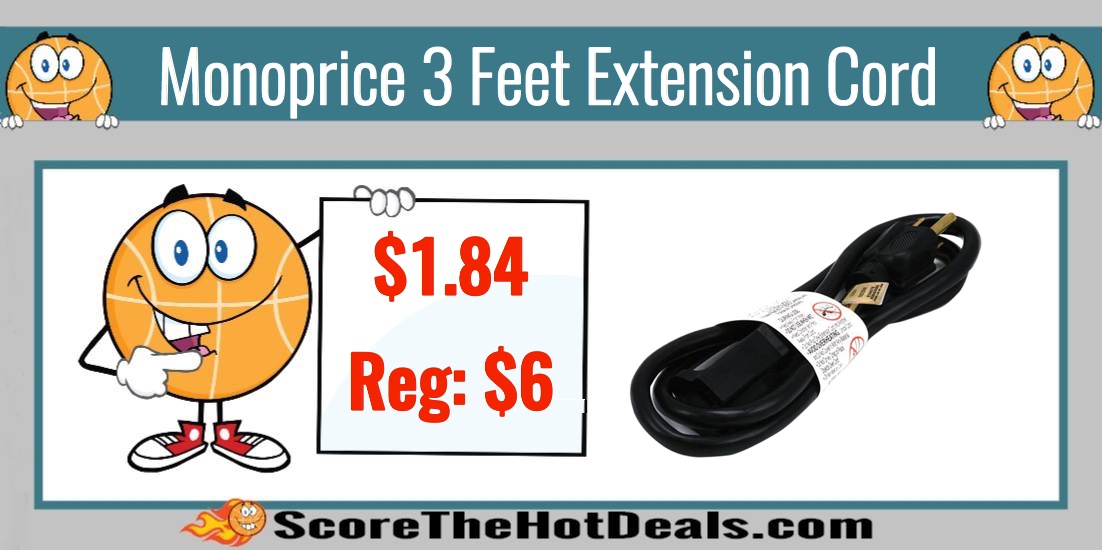 Monoprice 3 Feet Extension Cord