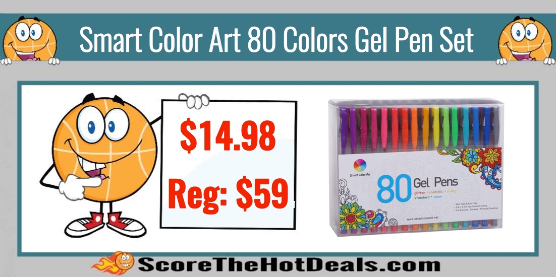 Smart Color Art 80 Colors Gel Pen Set