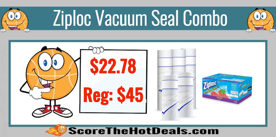 Ziploc Vacuum Seal Combo 5 Roll Pack